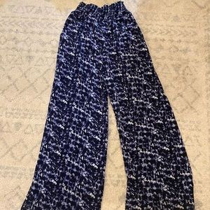 Sanctuary Blue Marble Wide Leg Pants